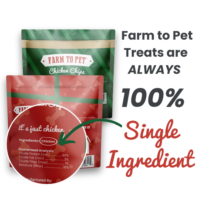 Farm to Pet Holiday Chicken Chips Snack Pack