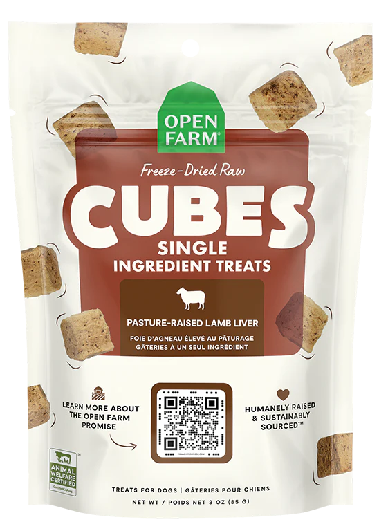 Open Farm Freezed Dried Raw Cubes Dog Treats