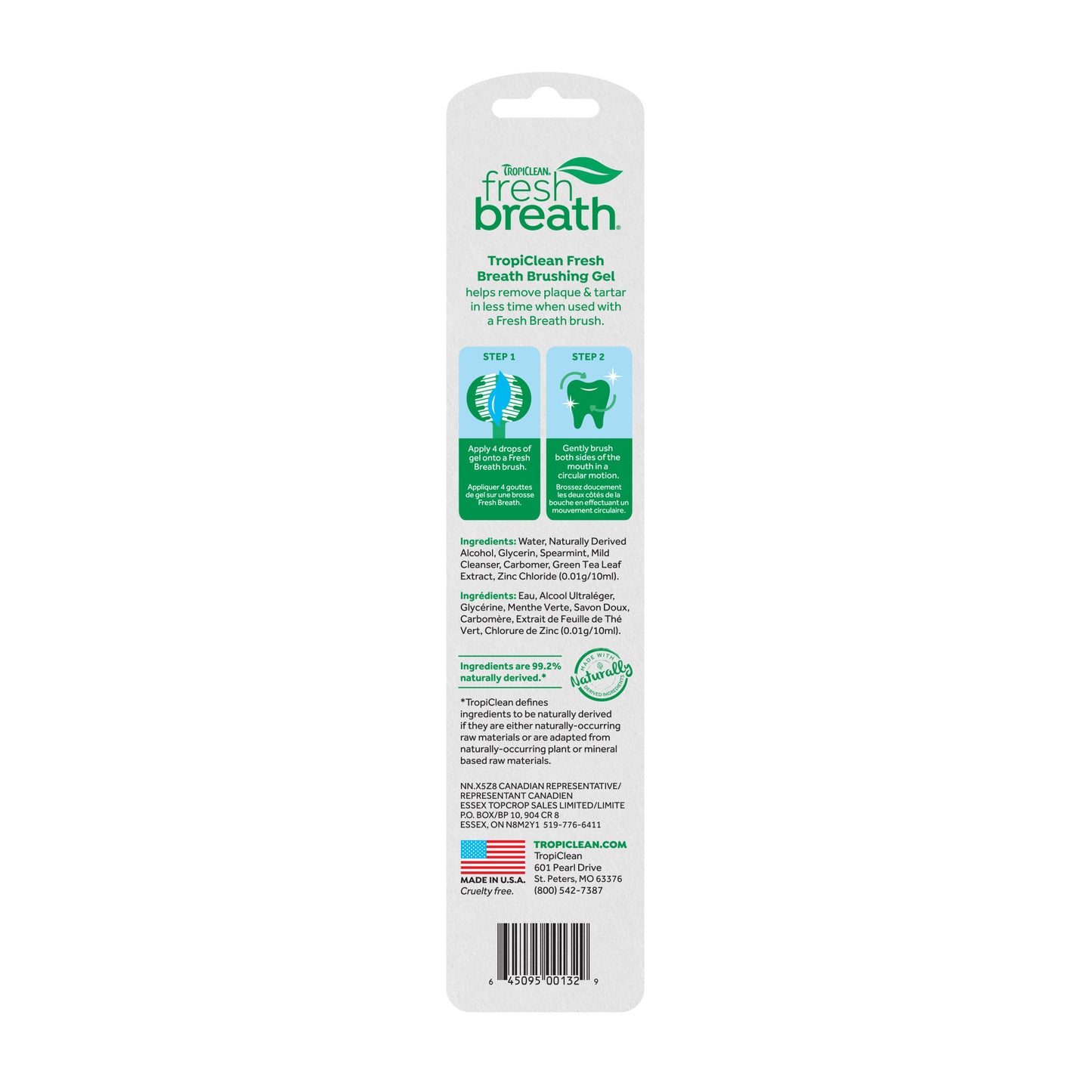 Tropiclean Fresh Breath Brushing Gel 2oz