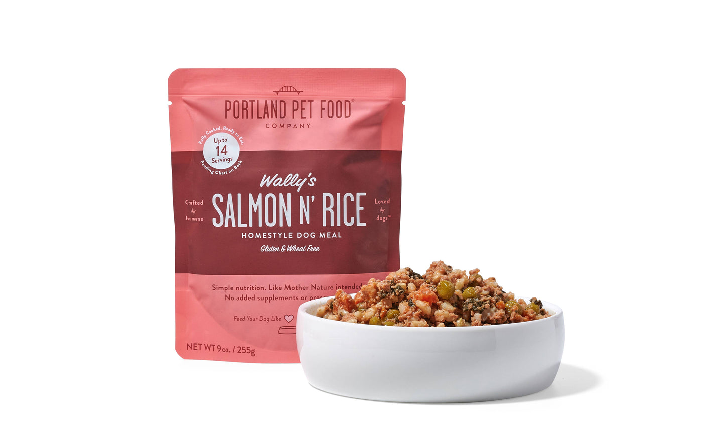 Portland Pet Food Company Wally's Salmon N' Rice Homestyle Dog Meal