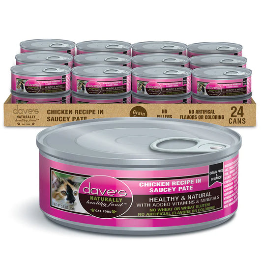 Dave's Cat Food Saucey Pate Chicken 5.5oz