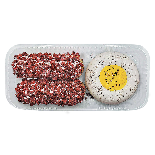 K9 Granola Factory Donut Deli Sunny Side PUP, Bacon & Egg Gourmet Donuts 3pack