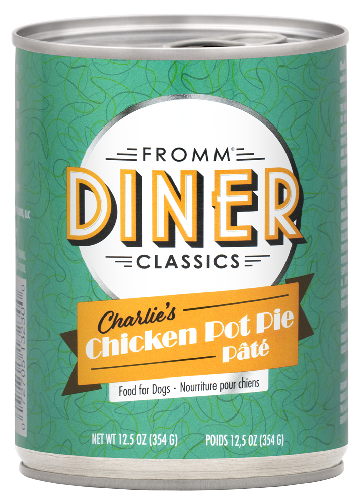 Fromm Diner Classics Charlie's Chicken Pot Pie Pate Canned Dog Food 12.5 oz