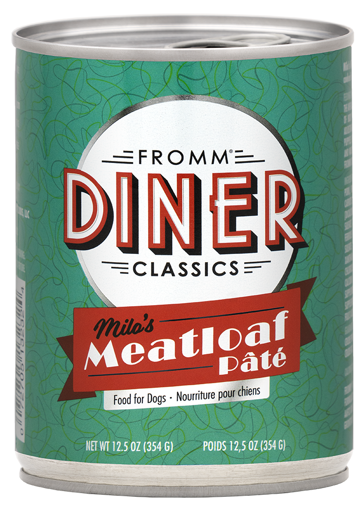 Fromm Diner Classics Milo's Meatloaf Pate Canned Dog Food 12.5 oz