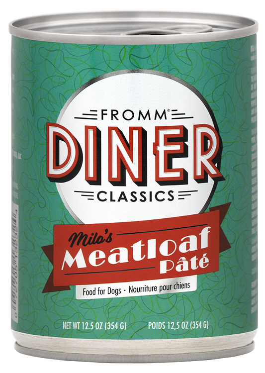 Fromm Diner Classics Milo's Meatloaf Pate Canned Dog Food 12.5 oz