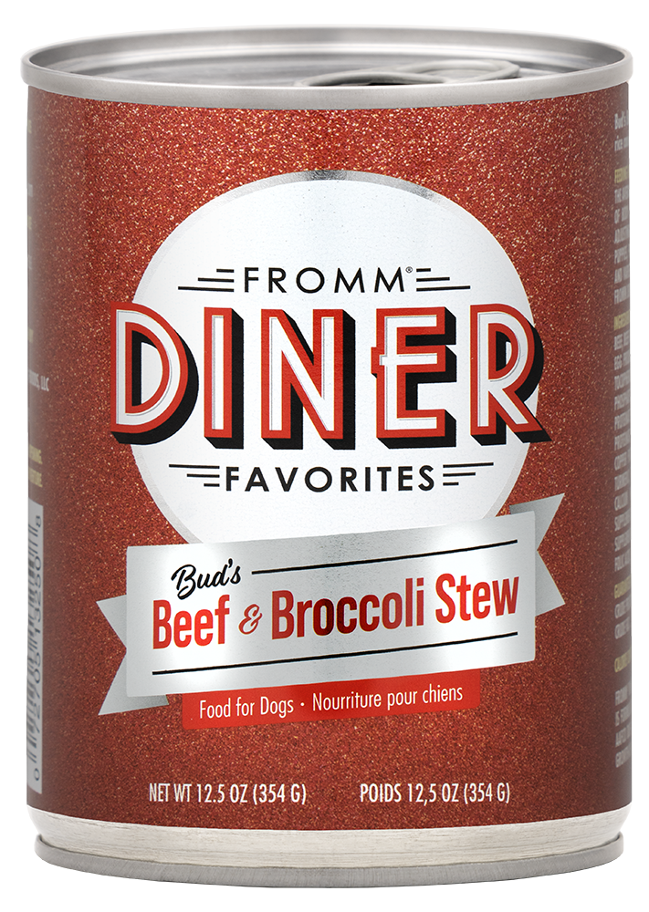 Fromm Diner Favorites Bud's Beef & Broccoli Stew Canned Dog Food 12.5 oz