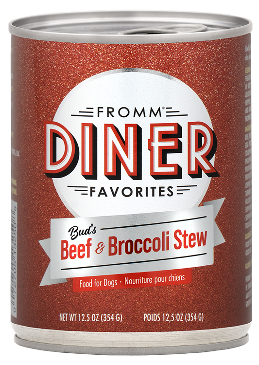 Fromm Diner Favorites Bud's Beef & Broccoli Stew Canned Dog Food 12.5 oz