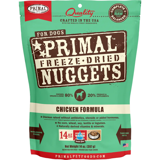 Primal Freeze Dried Raw Dog Food Chicken Recipe 14oz