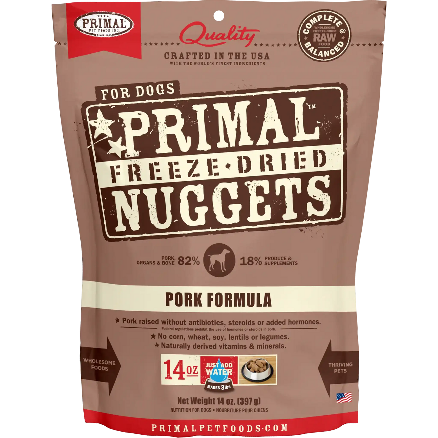 Primal Freeze Dried Raw Dog Food Pork Recipe 5.5oz