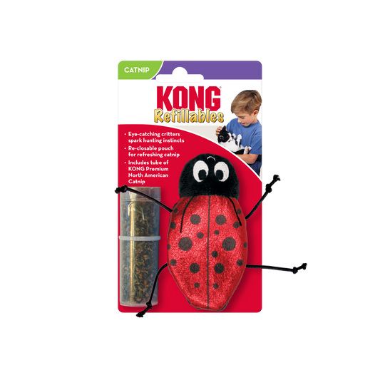 The KONG Company Cat Refillables Ladybug Cat Toy