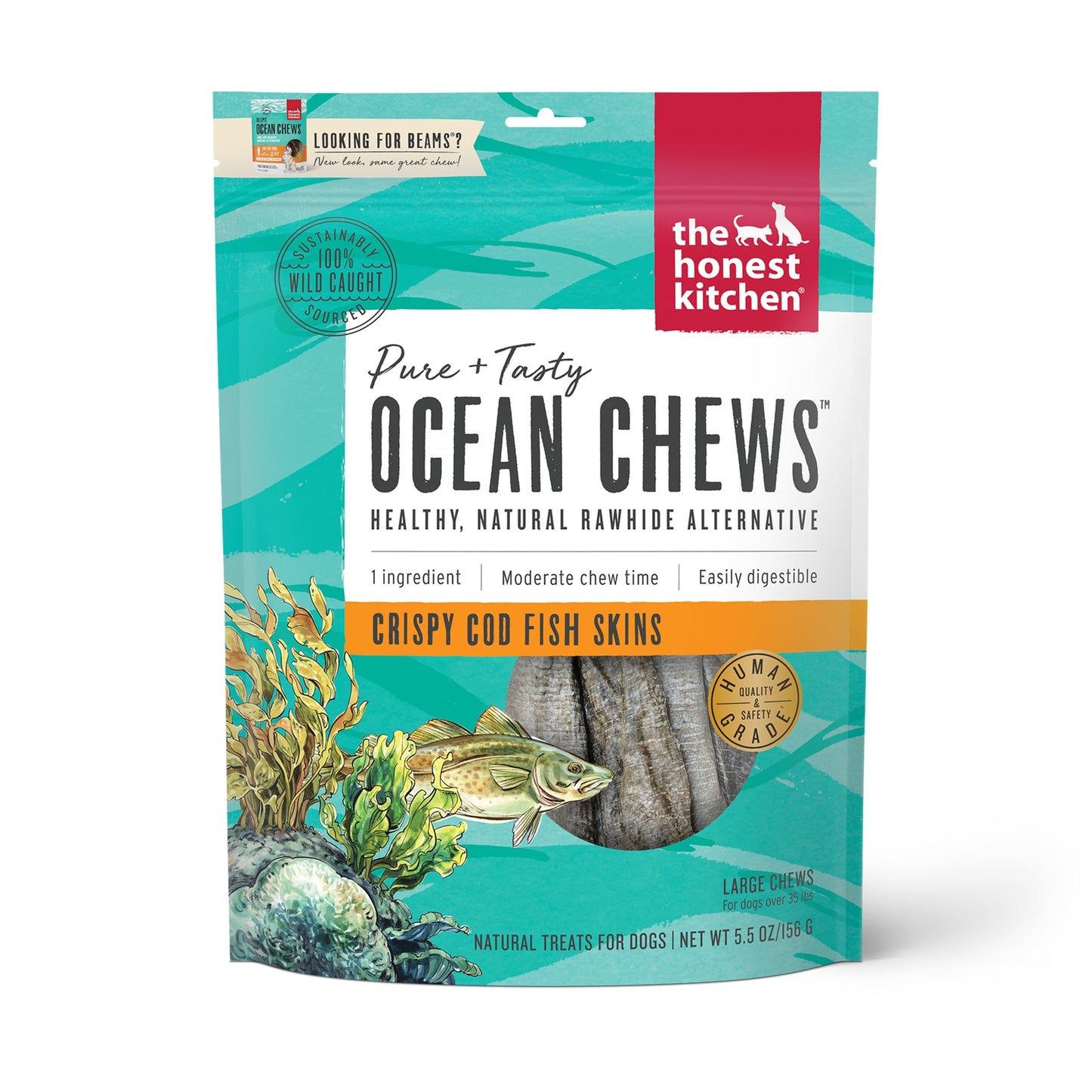 Honest Kitchen Ocean Chews Crispy Cod Skins