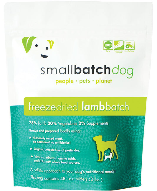 Small Batch Dog Freeze Dried Lamb Sliders 14oz