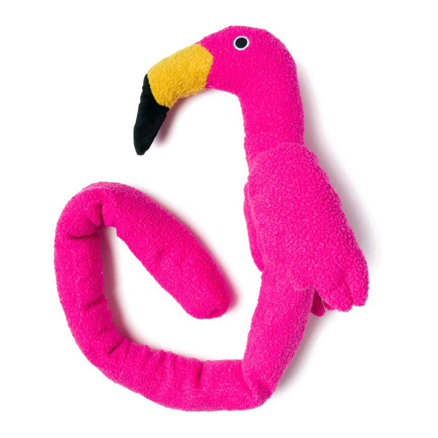 FabDog Twisty Flamingo Dog Toy