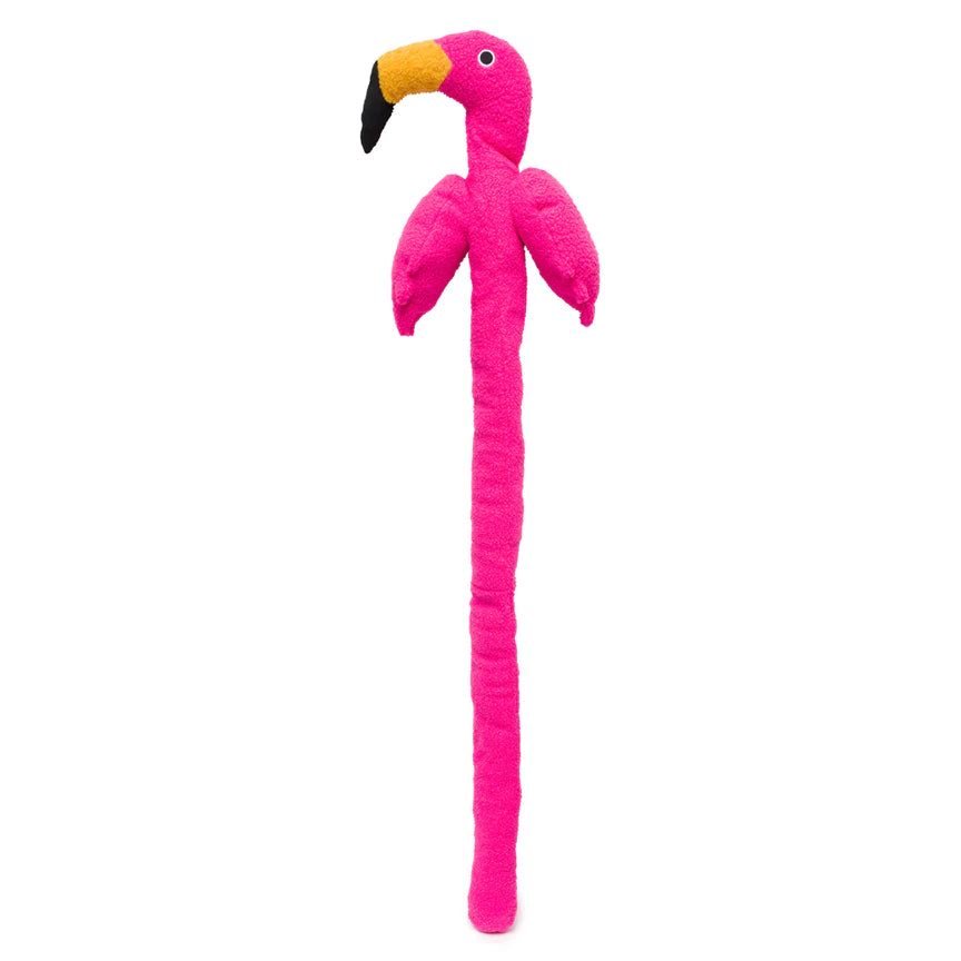 FabDog Twisty Flamingo Dog Toy