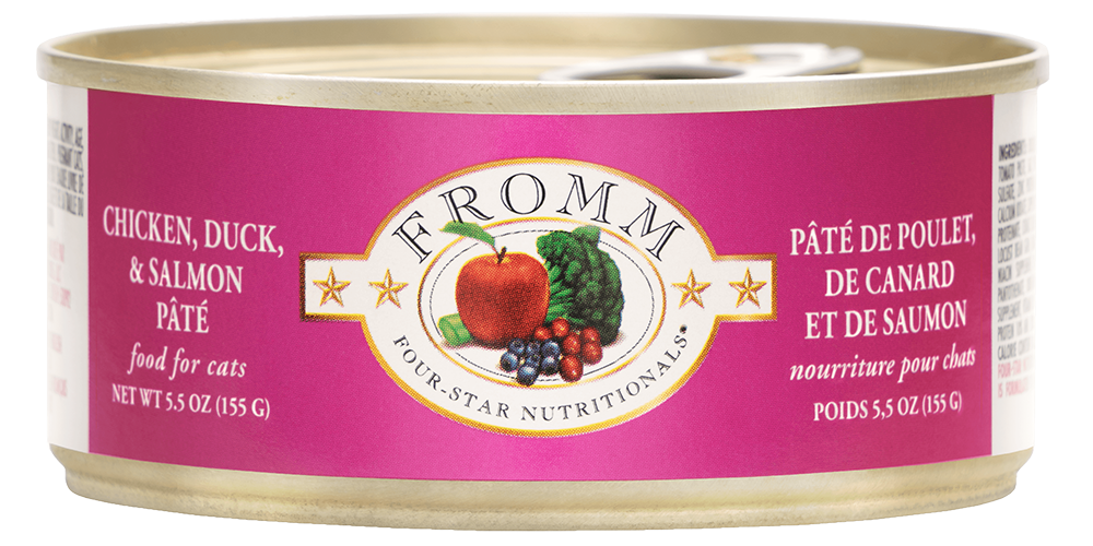 Fromm Four Star Chicken, Duck, & Salmon Pate Canned Cat Food 5.5-oz