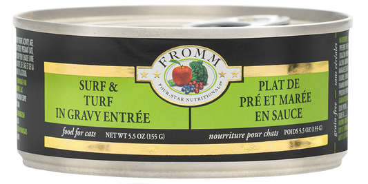 Fromm Four Star Surf & Turf in Gravy Entree Canned Cat Food 5.5 oz
