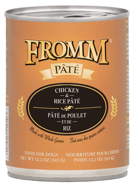 Fromm Chicken & Rice Pate Canned Dog Food 12.2 oz