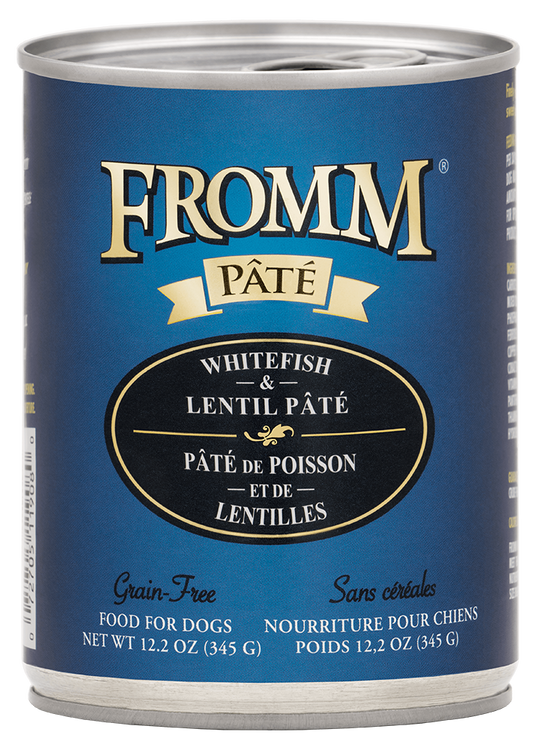 Fromm Whitefish & Lentil Pate Canned Dog Food 12.2-oz