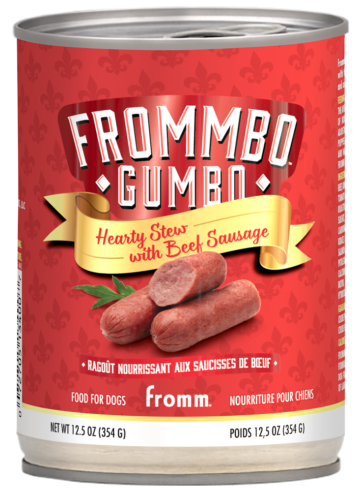 Fromm Frommbo Gumbo Hearty Stew with Beef Sausage Canned Dog Food 12.5 oz