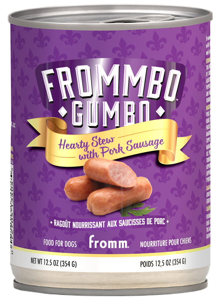 Fromm Frommbo Gumbo Hearty Stew with Pork Sausage Canned Dog Food 12.5 oz