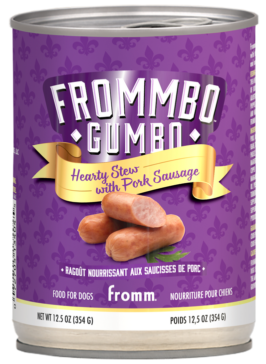Fromm Frommbo Gumbo Hearty Stew with Pork Sausage Canned Dog Food 12.5 oz