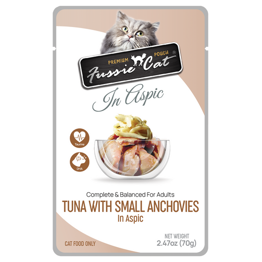 Fussie Cat Tuna & Anchovy in Aspic Pouch 2.47 oz