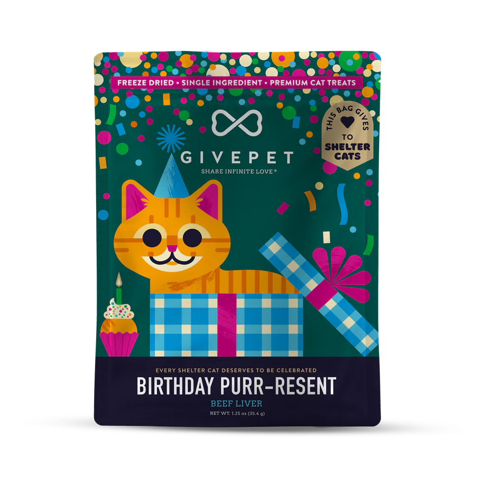 GivePet Cat Freeze-Dried Birthday Purr-resent 1.25oz