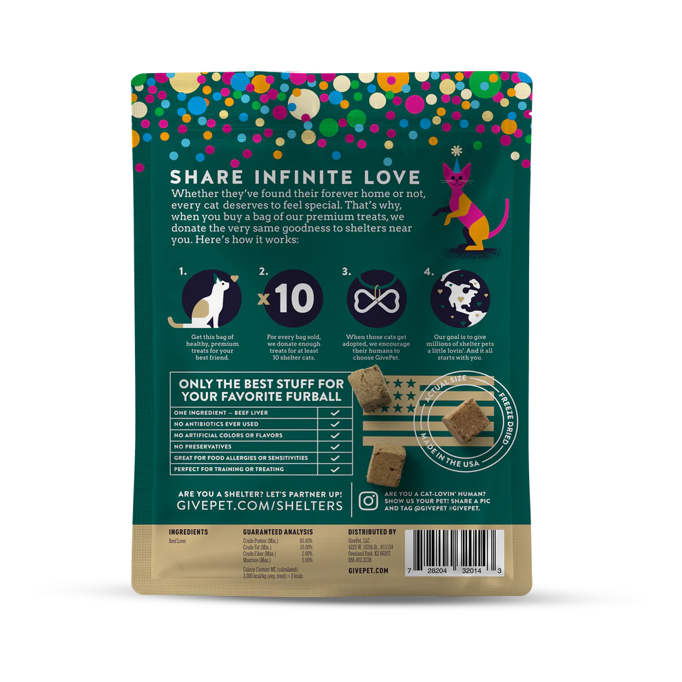 GivePet Cat Freeze-Dried Birthday Purr-resent 1.25oz