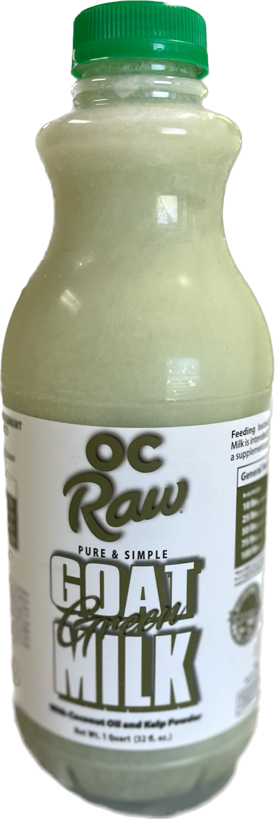 OC Raw Frozen Goat Milk Green Coconut Oil & Kelp