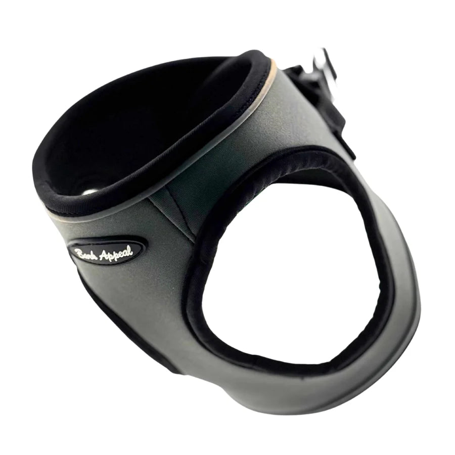 Bark Appeal Ash Gray Neoprene Reflective Step-In Harness