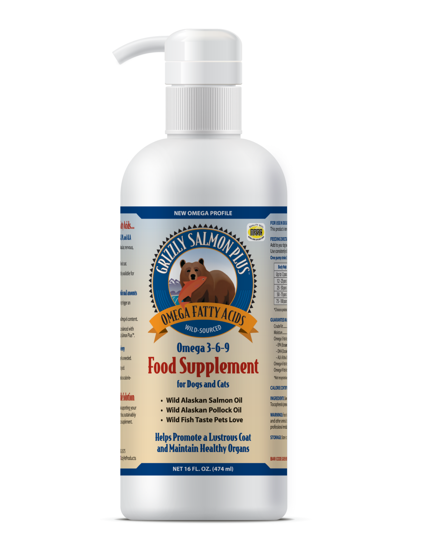 Grizzly Salmon Oil 16 oz