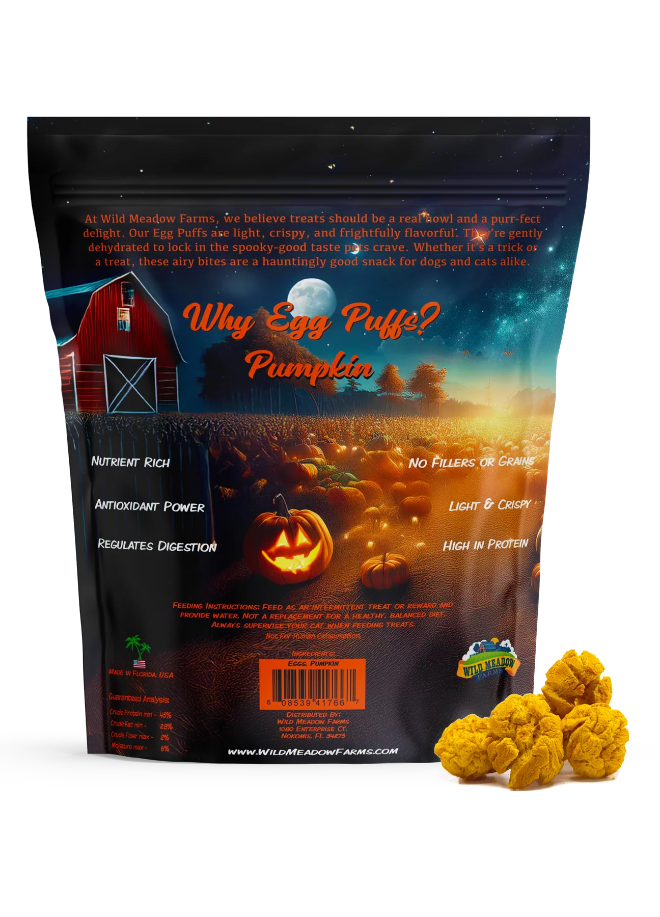 Wild Meadow Farms Hallowen Pumpking Egg Puffs 1oz