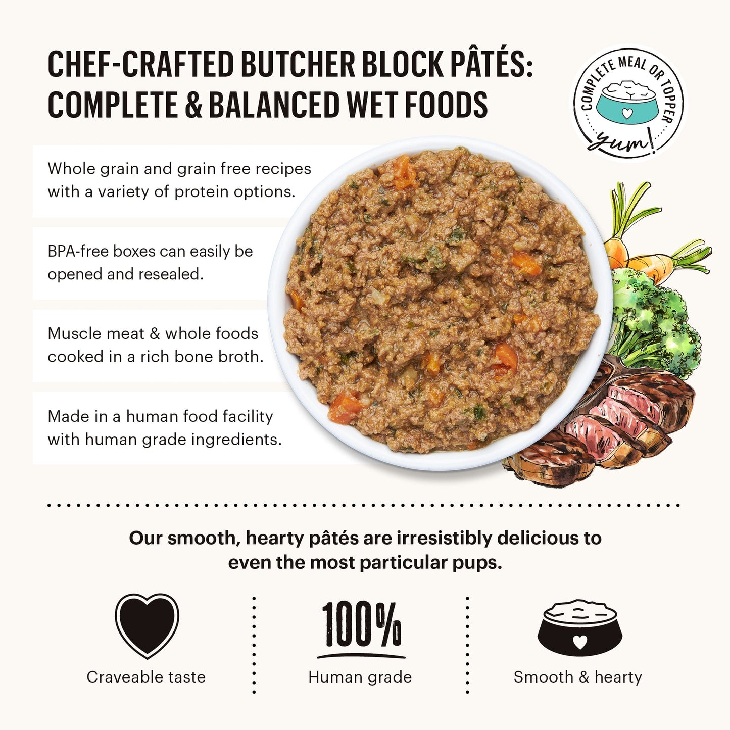 Honest Kitchen Butcher Block Pate Chicken 10.5 oz