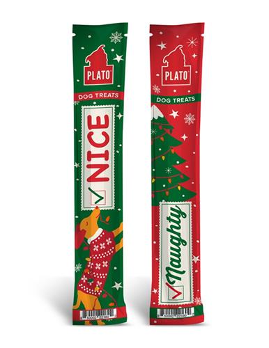 Plato Dog Holiday Naughty & Nice Thinker Sticks Duck 1oz