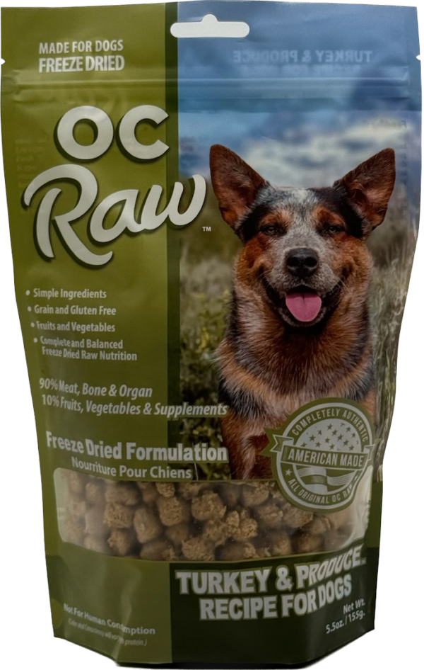 OC Raw Freeze Dried Raw Dog Food Turkey & Produce Rox 5.5oz