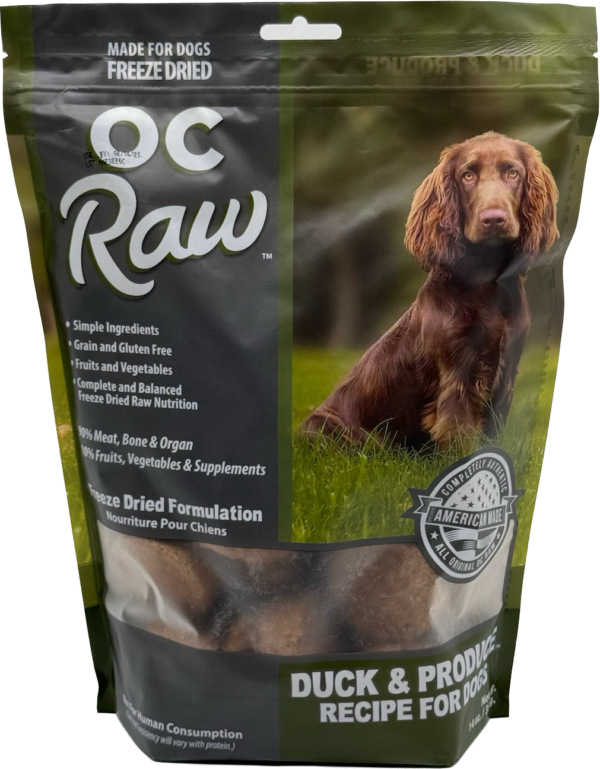 OC Raw Freeze Dried Raw Dog Food Duck 14oz