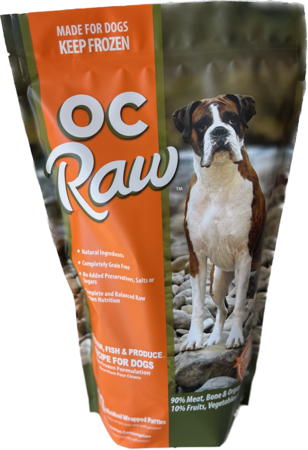 OC Raw Frozen Raw Dog Food Chicken & Fish Patties 6lb