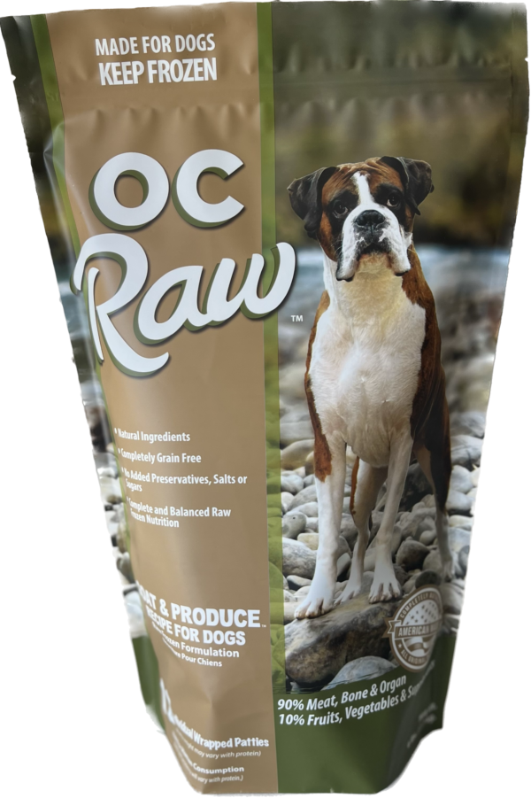 OC Raw Frozen Raw Dog Food Goat & Produce Patties 6lb