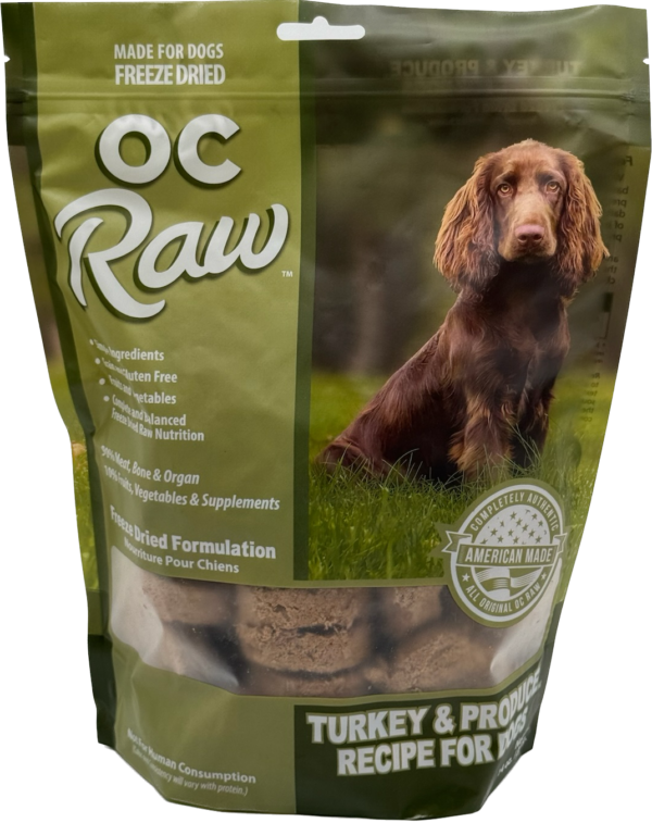 OC Raw Freeze Dried Raw Dog Food Turkey & Produce 14oz