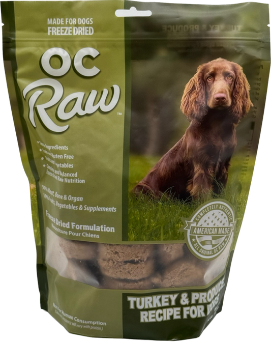 OC Raw Freeze Dried Raw Dog Food Turkey & Produce 14oz