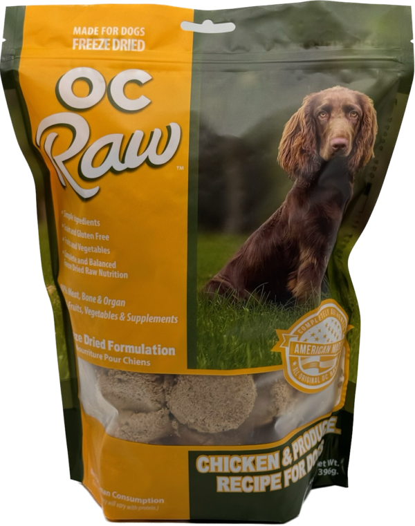 OC Raw Freeze Dried Raw Dog Food Chicken 14oz