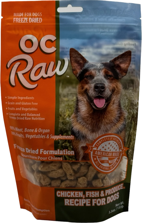 OC Raw Freeze Dried Raw Dog Food Chicken & Fish Rox 5.5oz