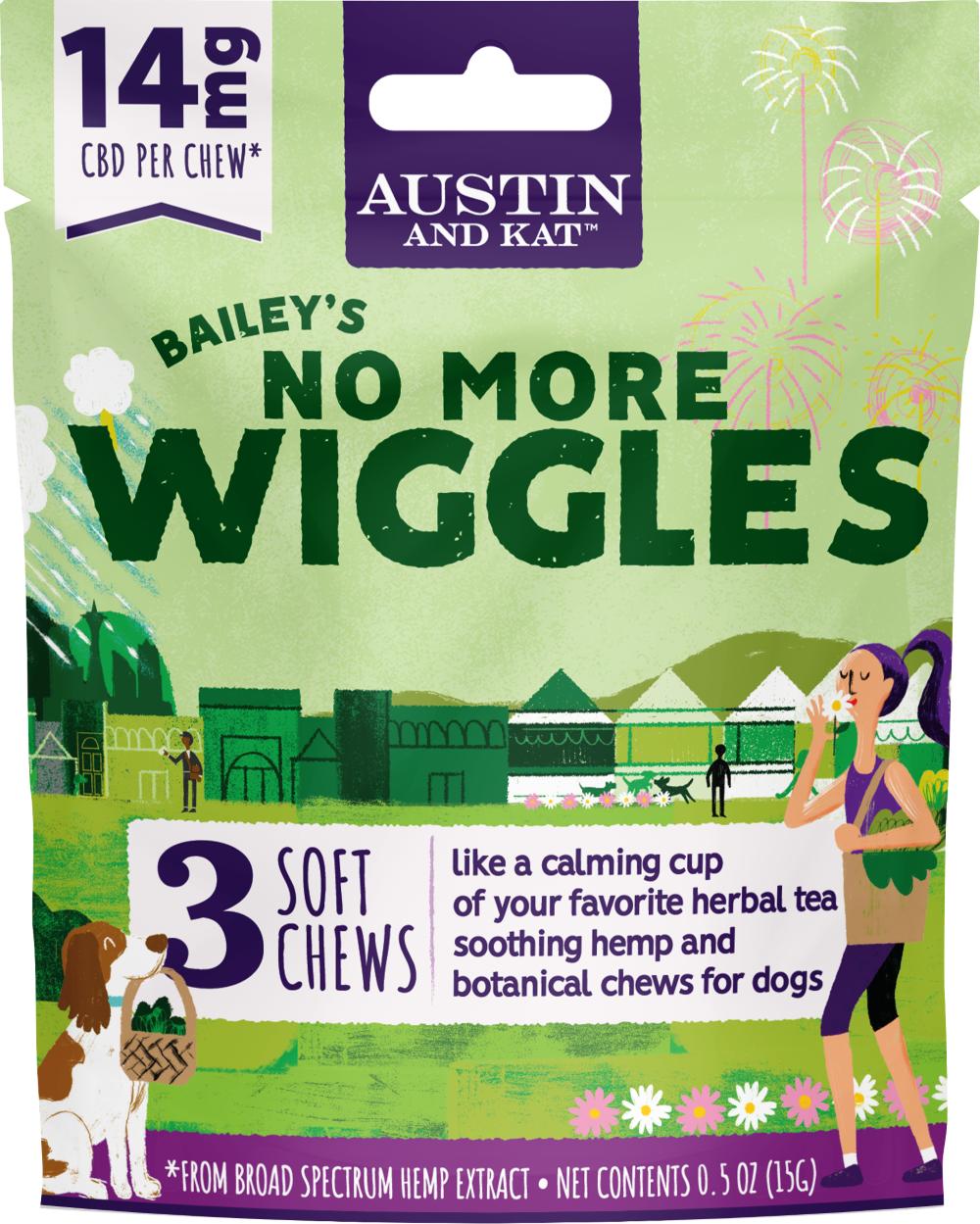 Austin & Kat No More Wiggles Travel 14mg CBD Chews