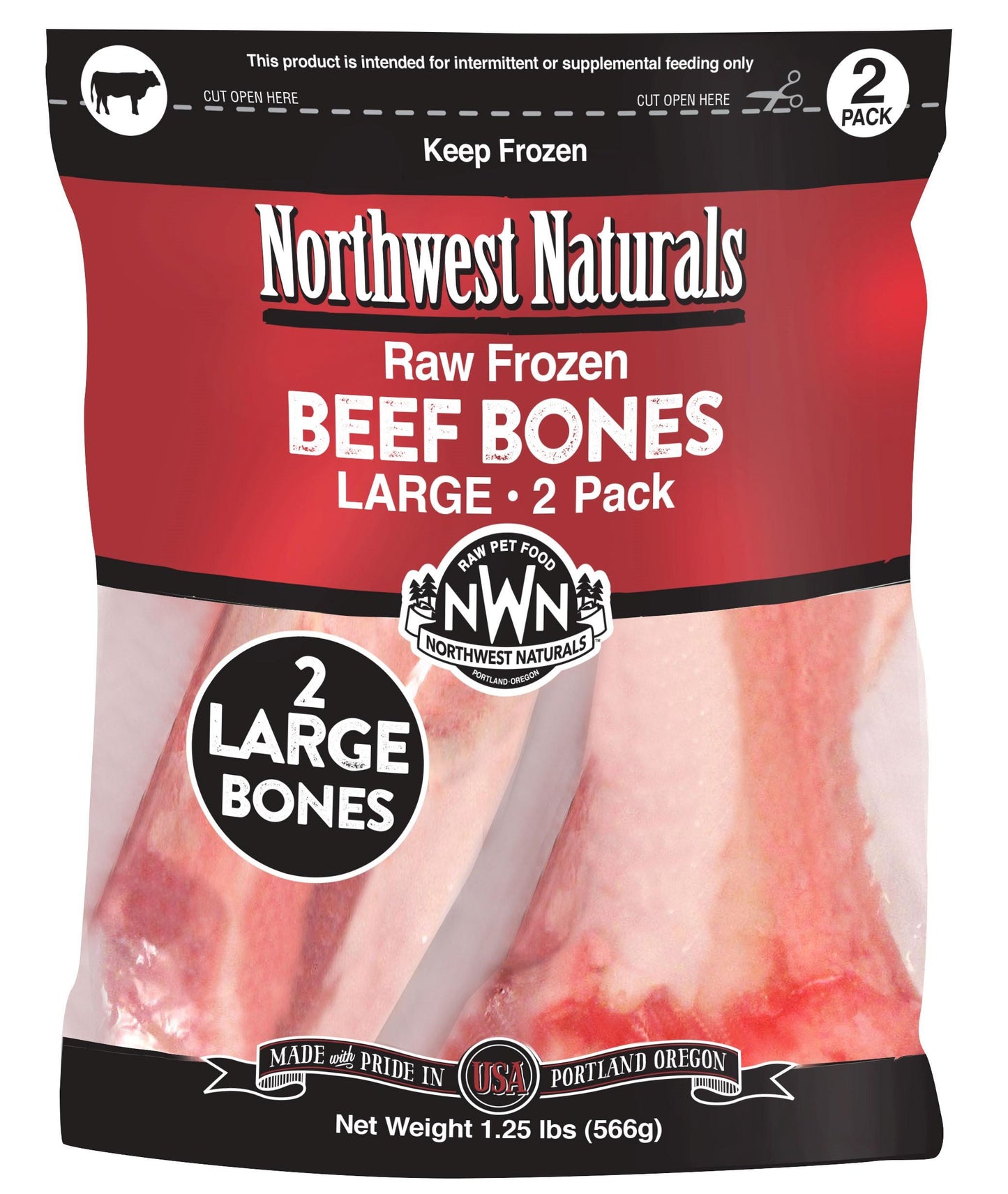 Northwest Naturals Frozen Beef Bone Large 2 Pack