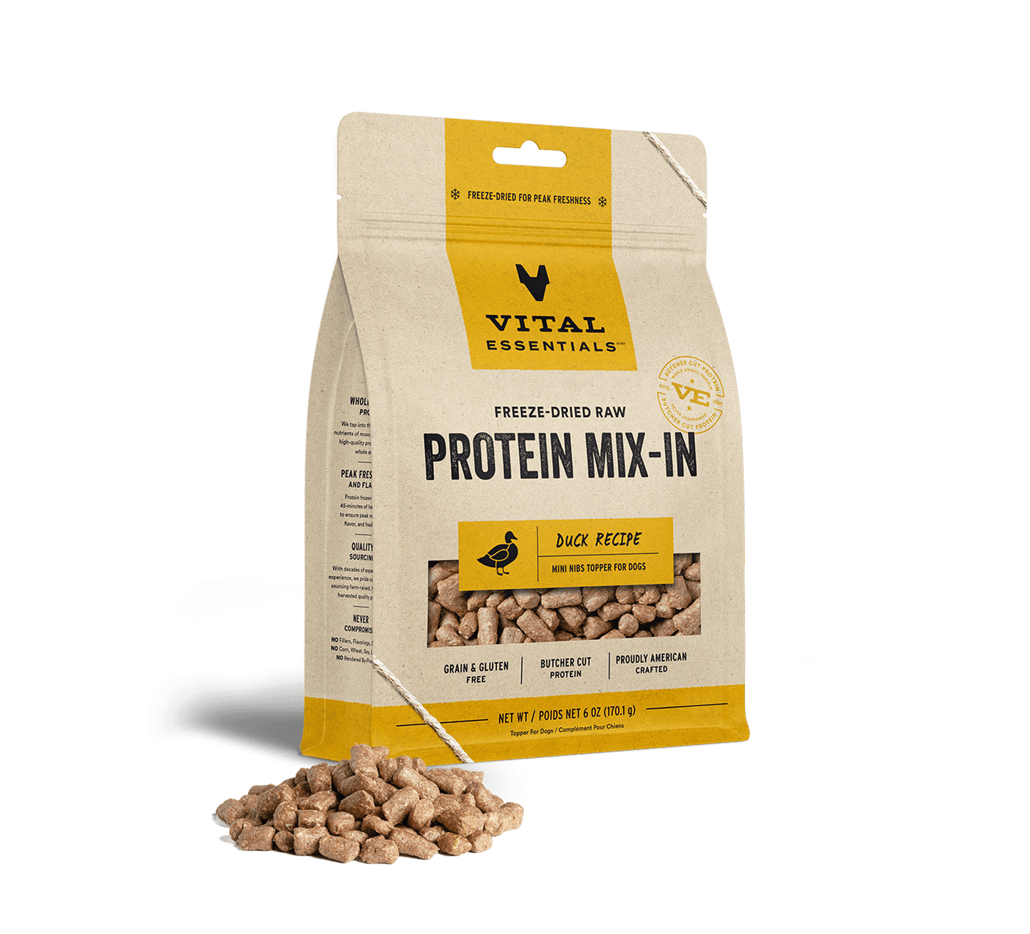 Vital Essentials Freeze-Dried Raw Protein Mix-Ins Duck 6oz