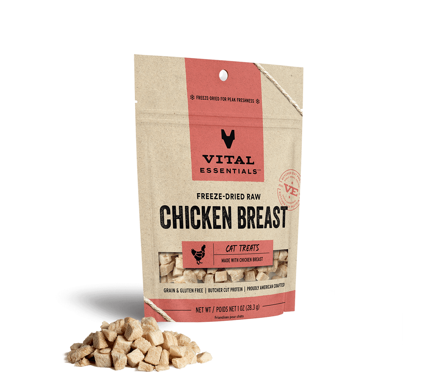 Vital Essentials Cat Treats Chicken Breast 1oz