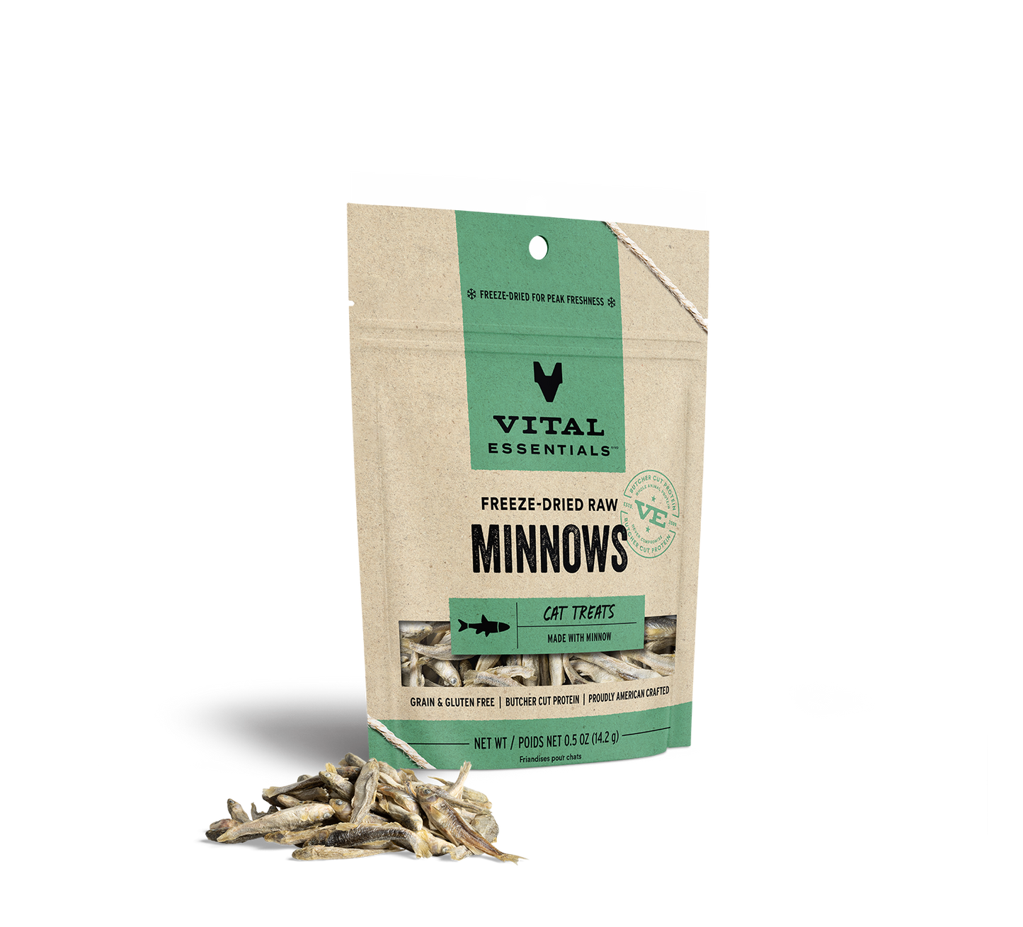 Vital Essentials Freeze-Dried Raw Minnows Cat Treats .5-oz