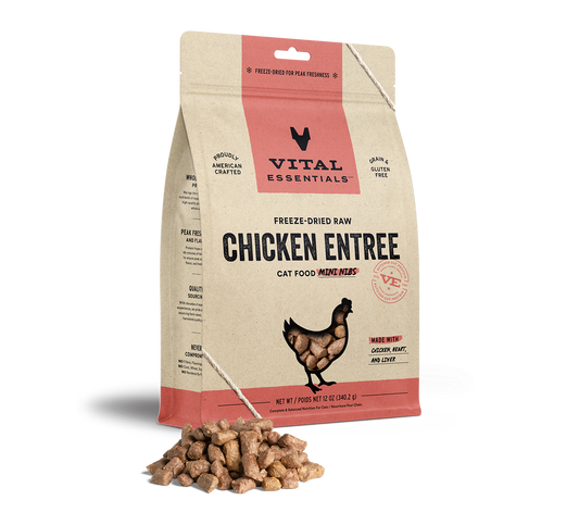 Vital Essentials Freeze-Dried Chicken Mini Nibs Cat Food 12oz