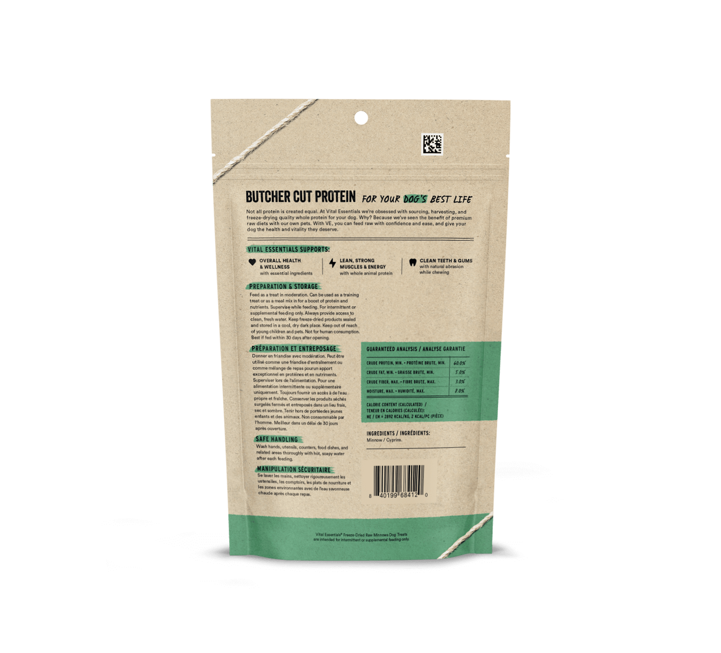 Vital Essentials Freeze-Dried Raw Minnows Dog Treats 2.5oz