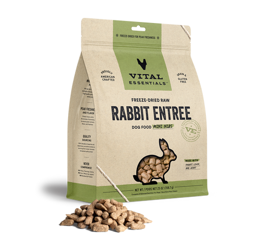 Vital Essentials Freeze-Dried Raw Mini Nibs Rabbit 25oz